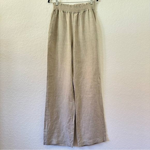 Iris & Ink Keira Linen Wide-Leg Pants Size 10 NWT - Picture 4 of 8